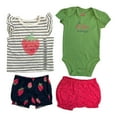 thumbnail image 1 of Carter's Baby & Toddler Girl's 4-Piece Short Sleeve & Short Playwear Set (Berry Sweetest, 24M), 1 of 2