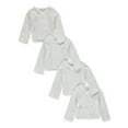 thumbnail image 1 of Carter's Baby Unisex 4-Pack L/S Lap Shirts - white, 6 months (Newborn), 1 of 2