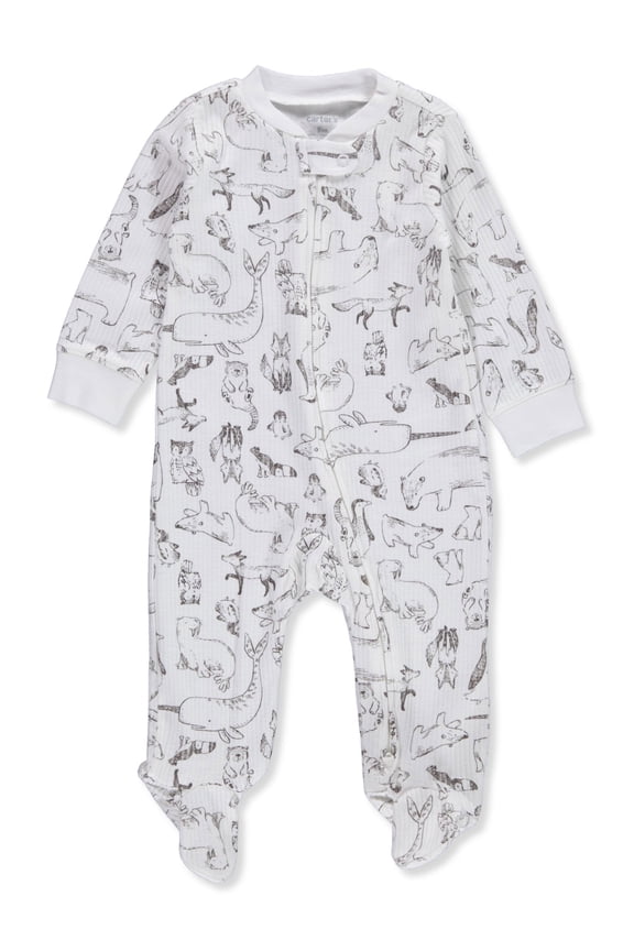 Baby Unisex Footed Coveralls Color: ivory Size: 9 months
