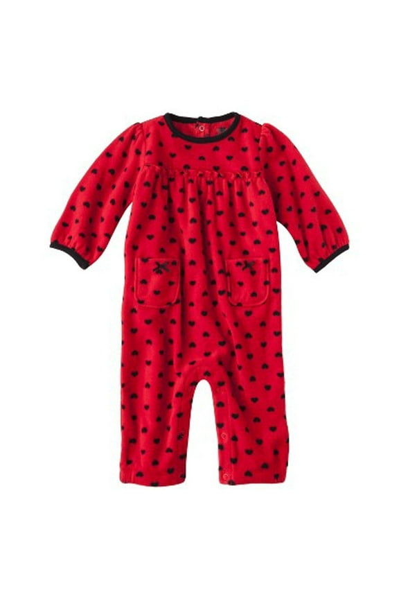 Baby-girls Infant Microfleece Jumpsuit Newborn