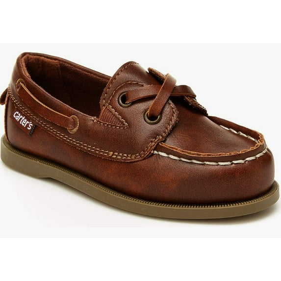 Carter's Bauk Toddler Boys' Slip-On Boat Shoes Color: Light Brown Size: 10 T