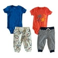 thumbnail image 1 of Carter's Boy's 4 Piece Cotton Print Bodysuit Pant Set (Dinos/Cuddlesaurus, 24M), 1 of 1