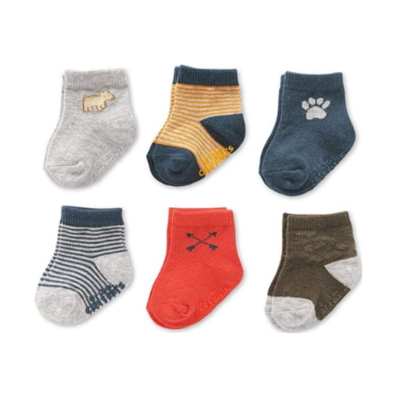 Carter's Boy's 6 Pairs of Socks, Multi Color (3-12 Months)
