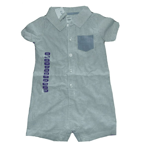 Carter's Boy's Blue Stripe Romper 18M