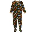 thumbnail image 1 of Carter's Boy's Brown Moose, Forest Animal Fleece Footed Pajama Sleeper, Size 4T, 1 of 1