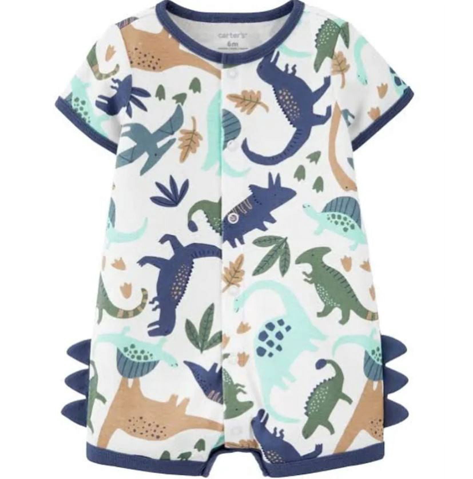 Carter's Rompers Carter's Boy's Cute & Lightweight All Cotton Romper (Dino, 6M ...