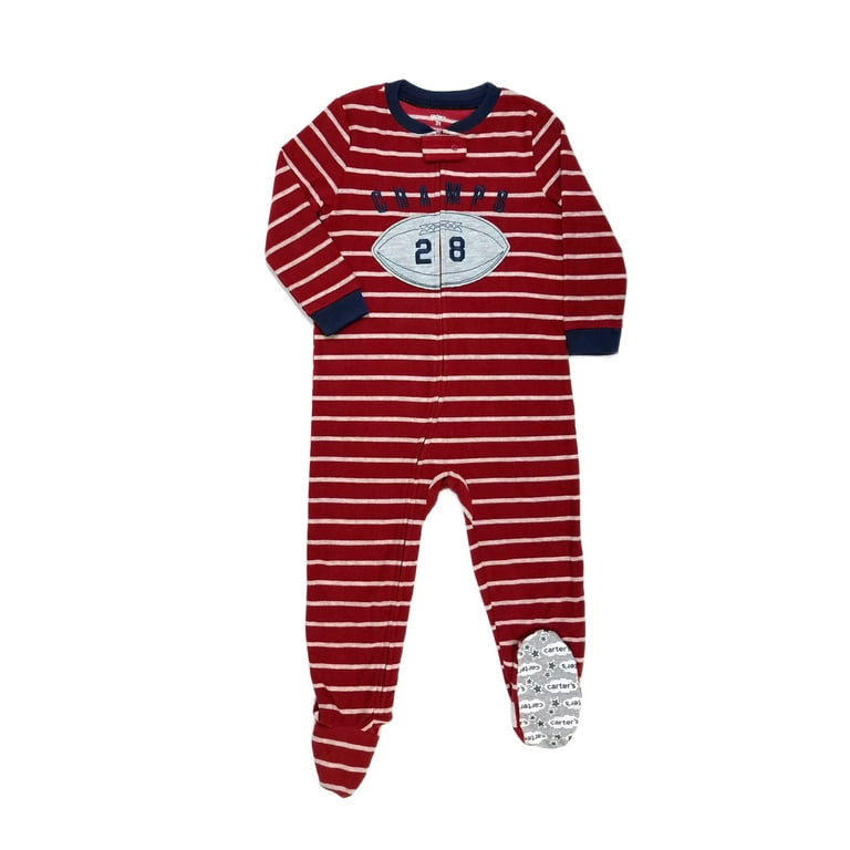 Carter s Boy s Football Champ Fleece Footed Pajama Sleeper Size 4T