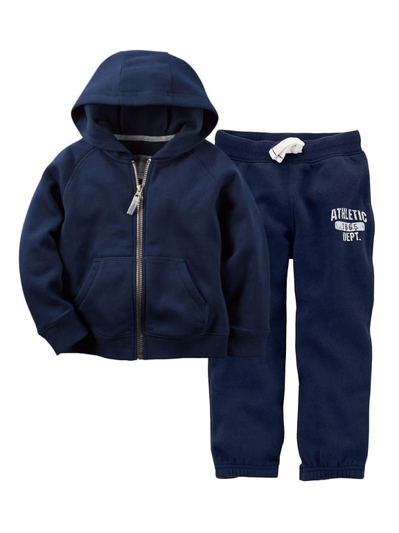 Boys Fleece Hoodie and Pants 2-Piece Set 18M, Navy