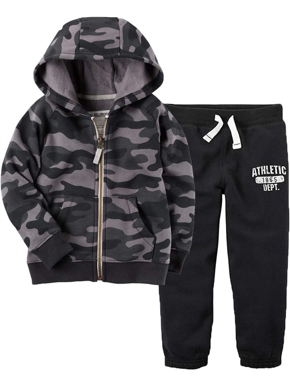 Boys' Fleece Hoody and Pant Set Camouflage, 2T