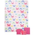 thumbnail image 1 of Carter's Butterflies 4-Piece Toddler Bedding Set, Pink/White, 1 of 6