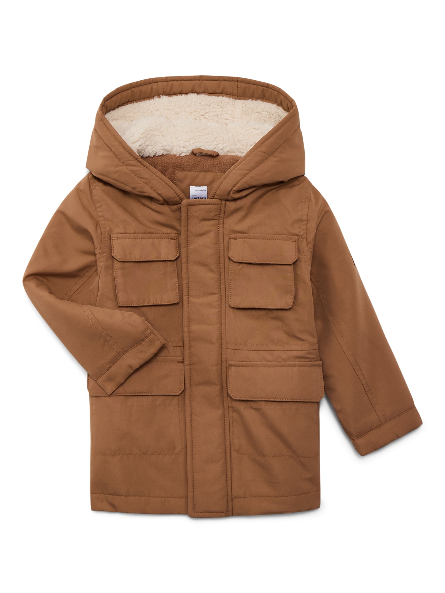 Carter's Child of Mine Toddler Plush- Lined Hooded Parka Jacket, Sizes 2T-5T