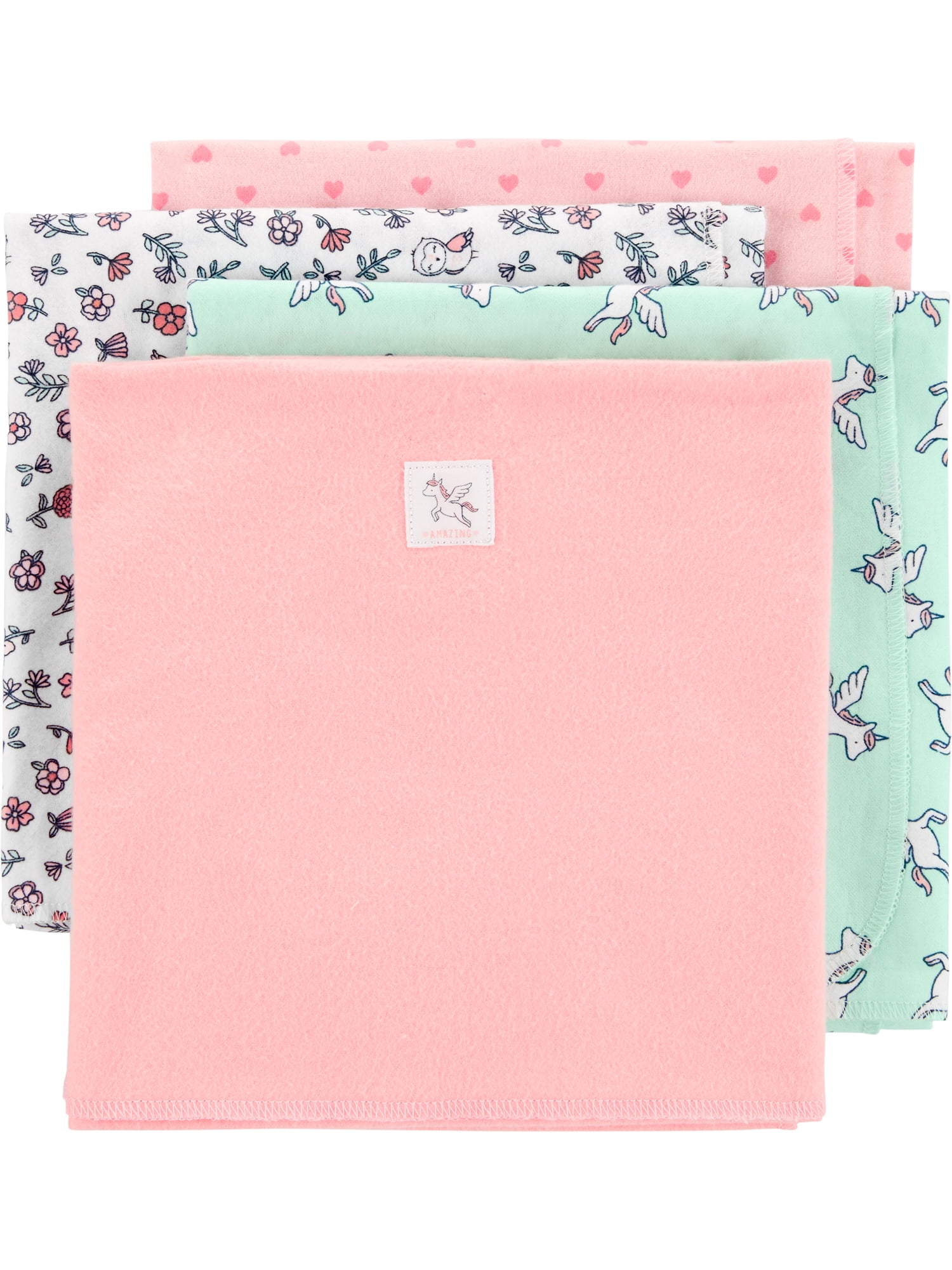 Carter's Child of Mine, 4 Pack Receiving Blanket Baby Girls