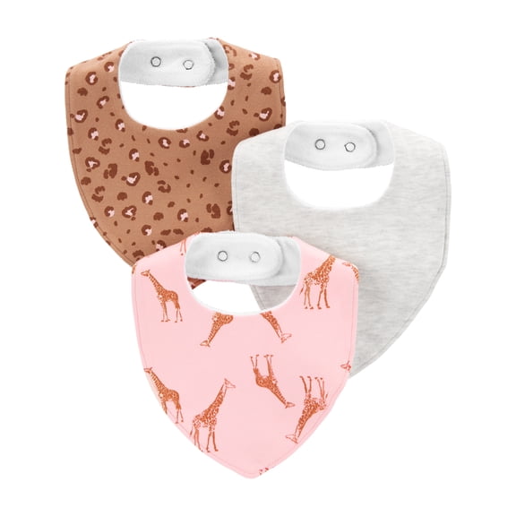 Carter's Child of Mine Baby Girl Bibs, 3-Pack, Sizes One Size