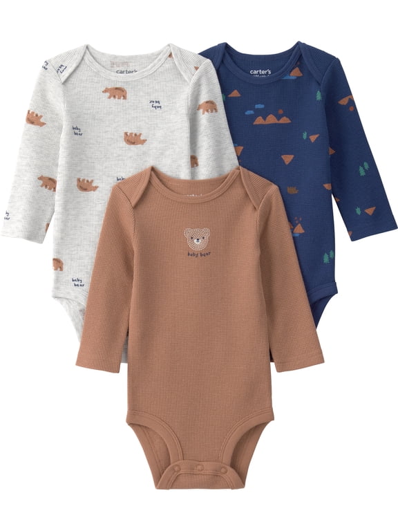 Baby Bodysuits, 3-Pack, Preemie-18 Months