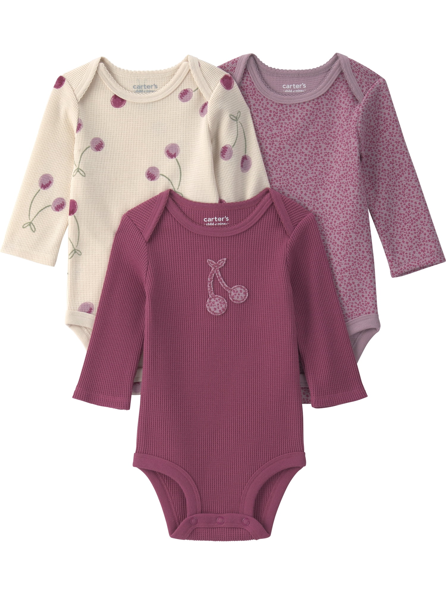Carter's Child of Mine Baby Bodysuits, 3-Pack, Preemie-18 Months