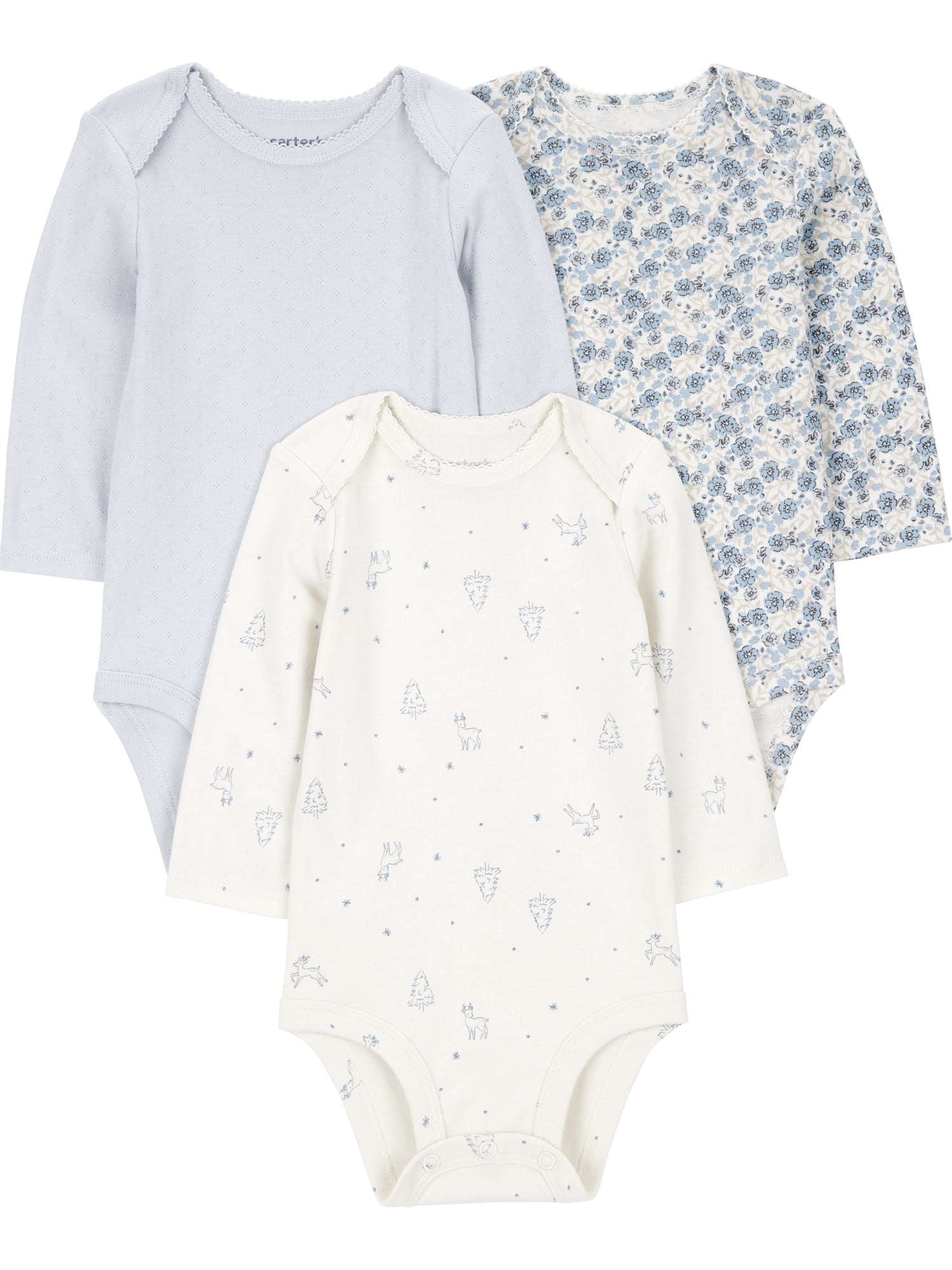 Carter's Child of Mine Baby Bodysuits, 3-Pack, Sizes Preemie-18 Months