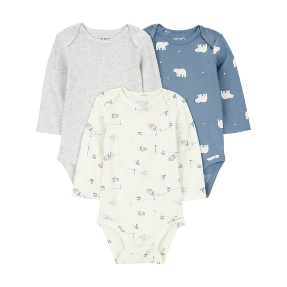 Carter's Child of Mine Baby Bodysuits, 3-Pack, Sizes Preemie-18 Months