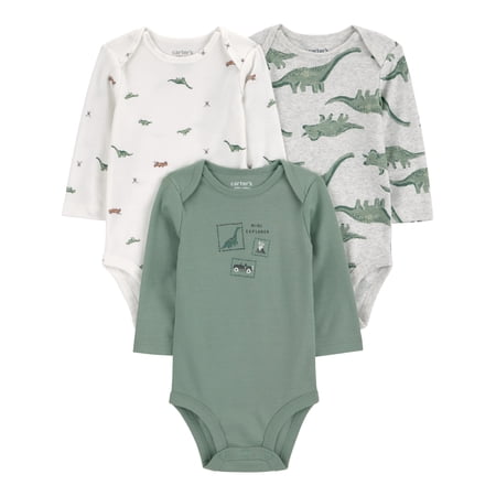 Carter's Child of Mine Baby Bodysuits, 3-Pack, Sizes Preemie-24 Months