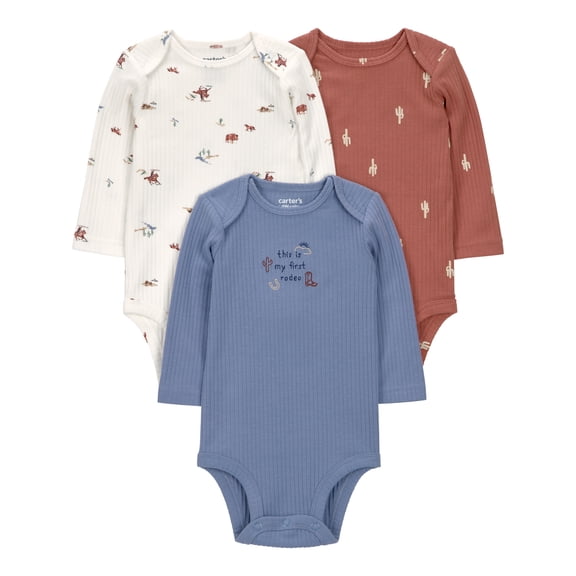 Carter's Child of Mine Baby Bodysuits, 3-Pack, Sizes Preemie-24 Months