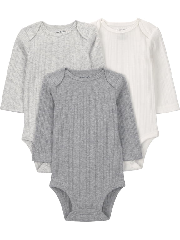 Baby Bodysuits, 3-Pack, Sizes Preemie-24 Months