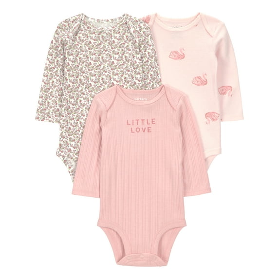Carter's Child of Mine Baby Bodysuits, 3-Pack, Sizes Preemie-24 Months