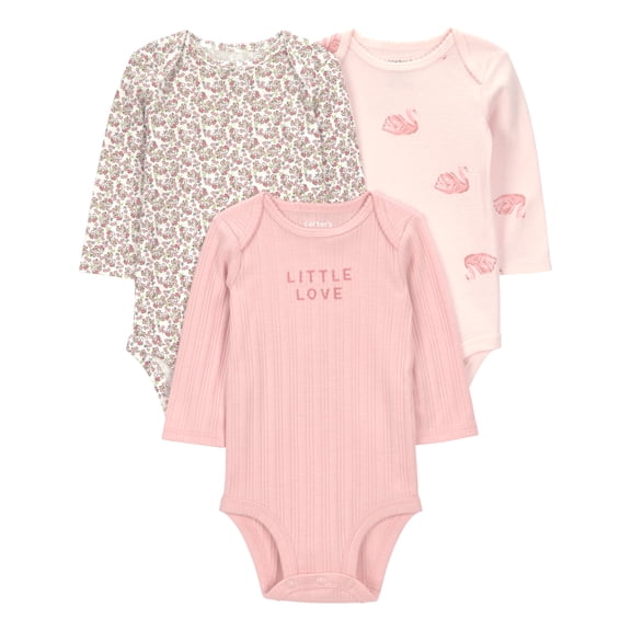 Carter's Child of Mine Baby Bodysuits, 3-Pack, Sizes Preemie-24 Months