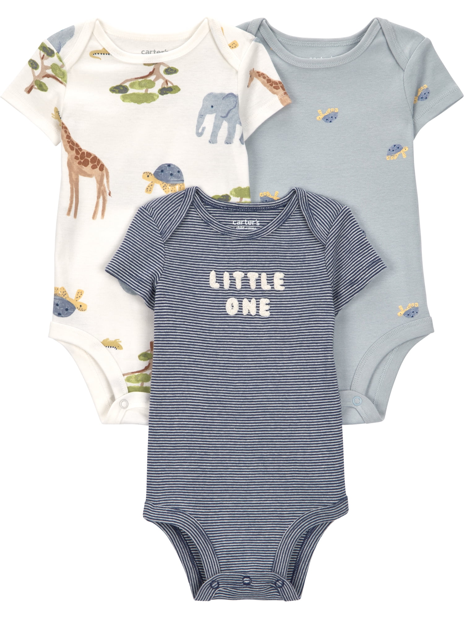Carter's Child of Mine Baby Bodysuits, 3-Pack, Sizes Preemie-24 Months