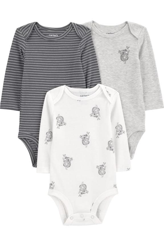Baby Bodysuits, 3-Pack, Sizes Preemie-24 Months