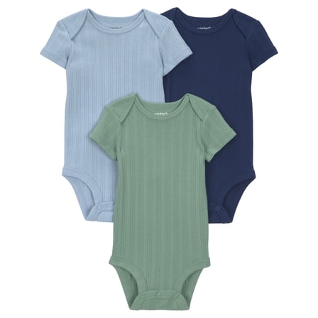 Carter's Child of Mine Baby Bodysuits, 3-Pack, Sizes Preemie-24 Months