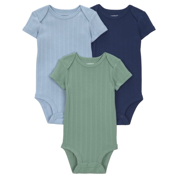 Carter's Child of Mine Baby Bodysuits, 3-Pack, Sizes Preemie-24 Months