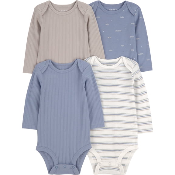 Carter's Child of Mine Baby Bodysuits, 4-Pack, Sizes Preemie-18 Months