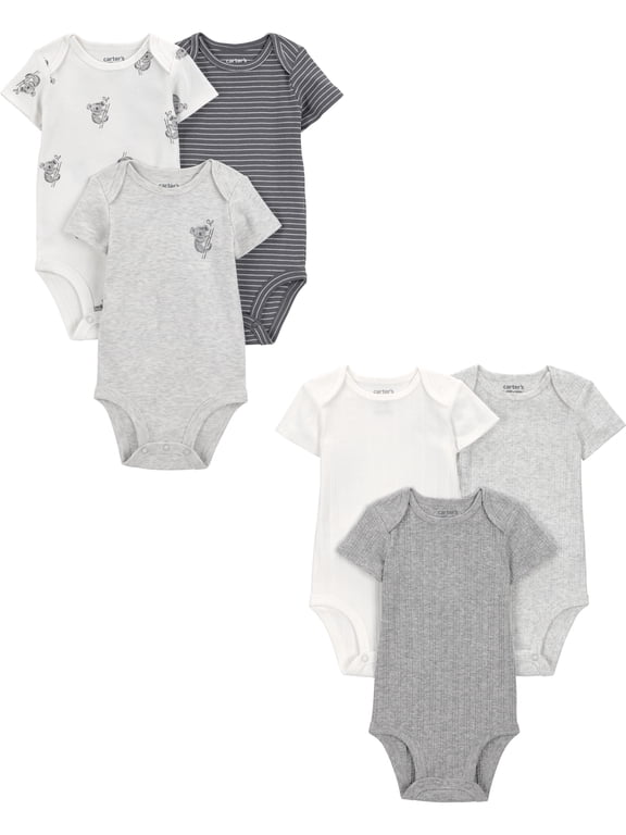 Baby Bodysuits, 6-Pack, Sizes Preemie-24 Months