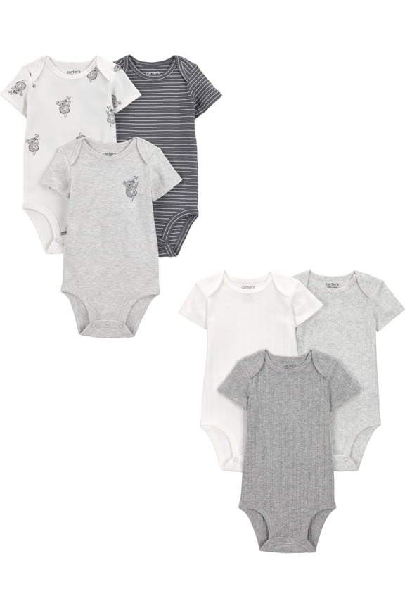 Baby Bodysuits, 6-Pack, Sizes Preemie-24 Months