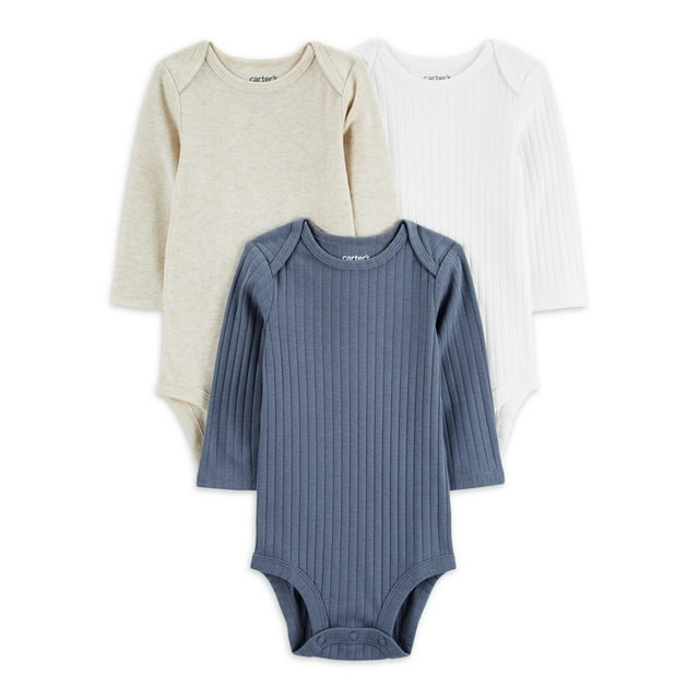 Carter's Child of Mine Baby Boy Bodysuit, 3Pack, Sizes Newborn9 Months