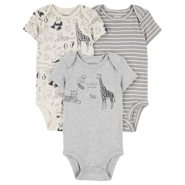 Carter's Child of Mine Baby Boy Bodysuit, 3-Pack, Sizes Preemie-18 Months