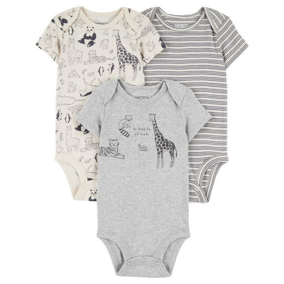 Carter's Child of Mine Baby Boy Bodysuit, 3-Pack, Sizes Preemie-18 Months
