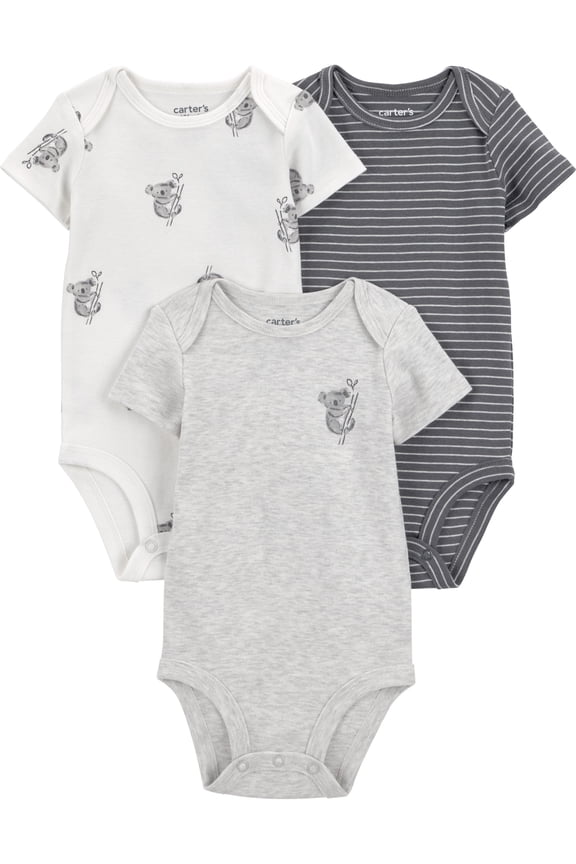 Baby Boy Bodysuit, 3-Pack, Sizes Preemie-18 Months