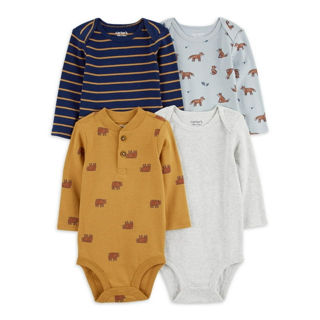 Shop Carter's Child of Mine Baby Boy Bodysuit, 4Pack, Sizes Preemie18 Months Great Prices