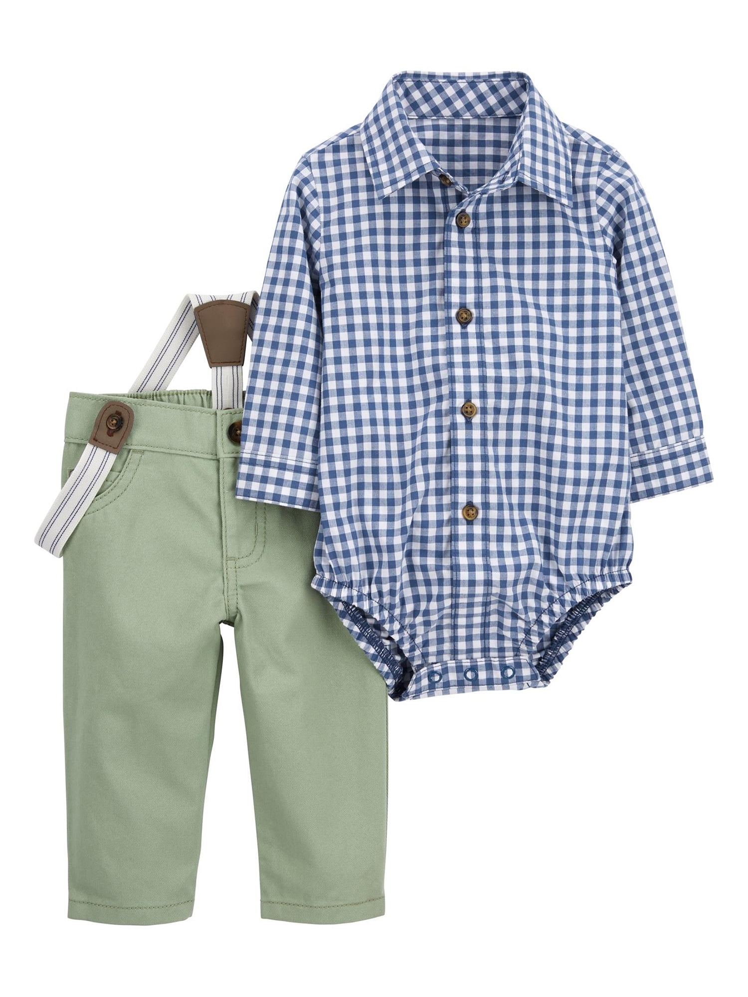 Carter's Child of Mine Baby Boy Bodysuit and Pant Outfit Set,