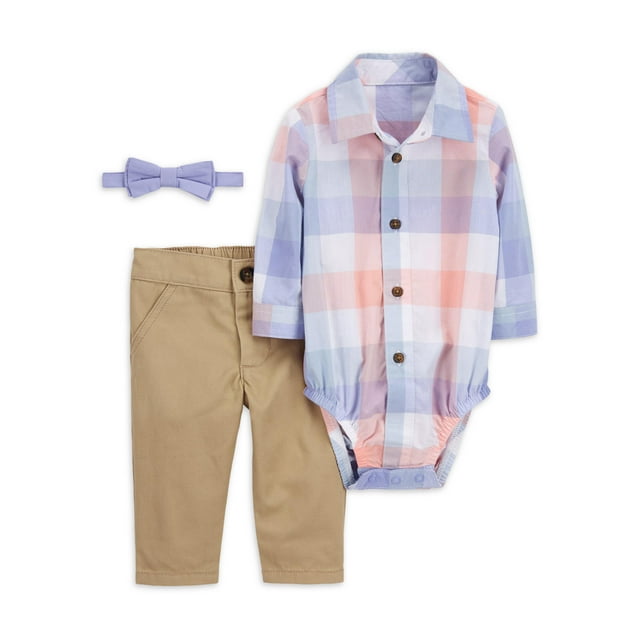 Carter's Child of Mine Baby Boy Bodysuit and Pant Outfit Set, 2Piece