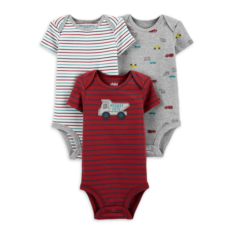 Carter'S Child Of Mine Baby Boy Bodysuits, 3 Pack, Preemie-24 Months -  Walmart.Com
