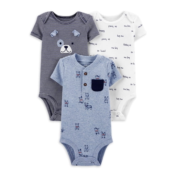 Carter's Child of Mine Baby Boy Bodysuits, 3 Pack, Preemie-24 Months