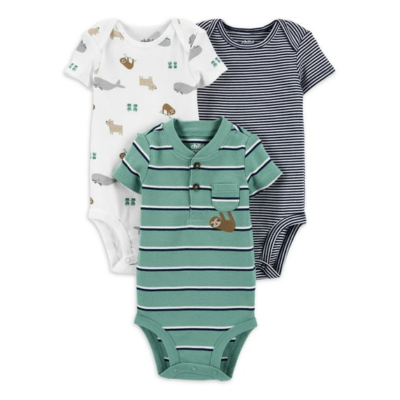 Carter's Child of Mine Baby Boy Bodysuits, 3 Pack, Preemie-24 Months