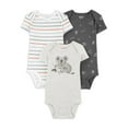 thumbnail image 1 of Carter's Child of Mine Baby Boy Bodysuits, 3-Pack, Sizes Preemie-18 Months, 1 of 8
