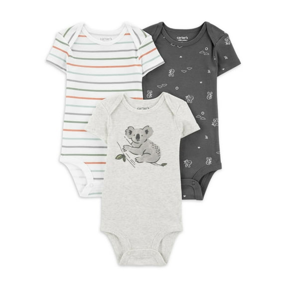 Carter's Child of Mine Baby Boy Bodysuits, 3-Pack, Sizes Preemie-18 Months