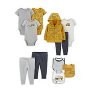 Carter's Child of Mine Baby Boy Bodysuits, Pants, Bibs, & Cardigan Set, 11-piece, Preemie-24M