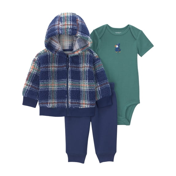 Carter's Child of Mine Baby Boy Cardigan Outfit Set, 3-Piece, Sizes 0/3-24 Months