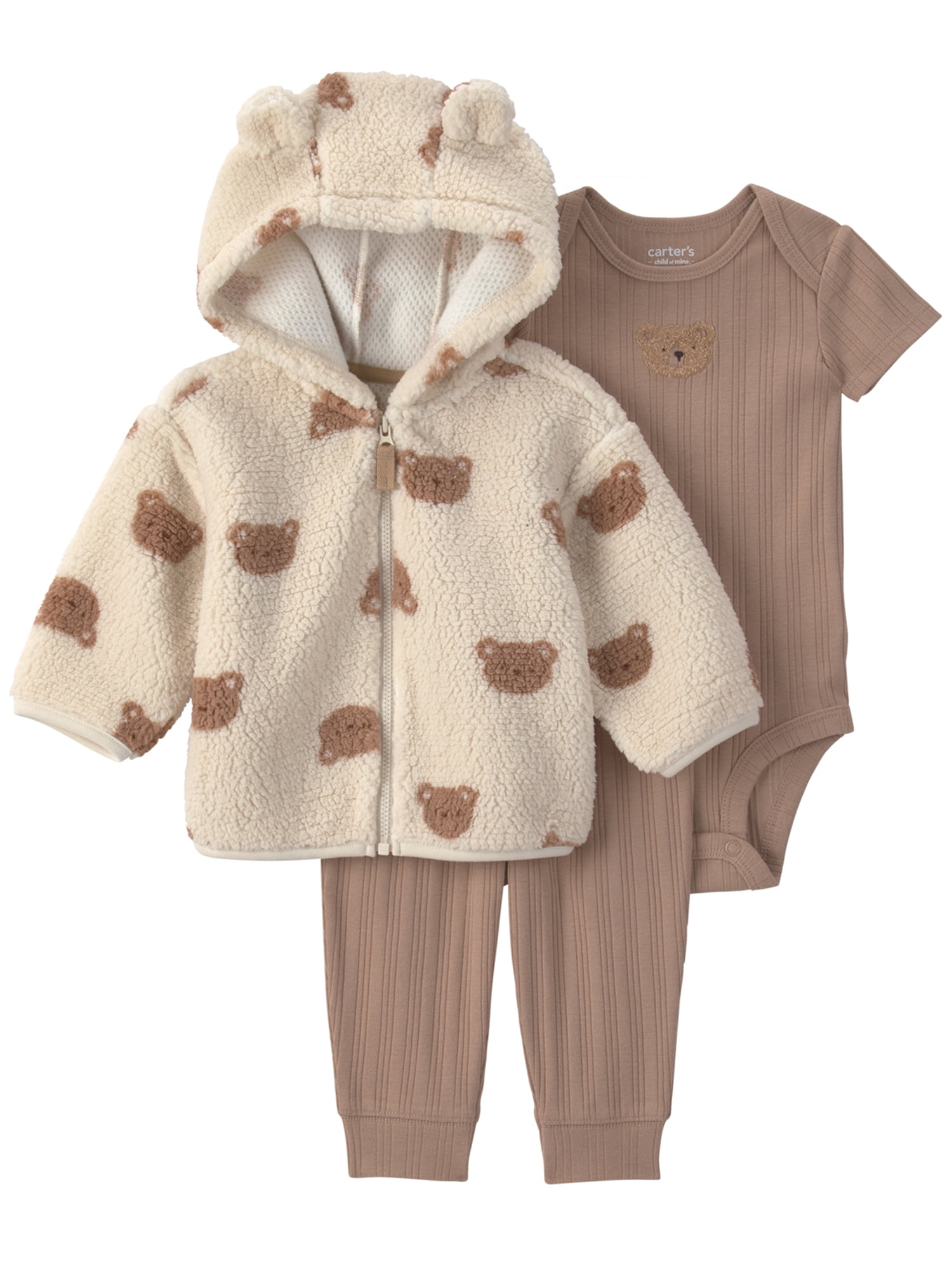 Carter's Child of Mine Baby Boy Cardigan Outfit Set, 3-Piece, Sizes 0/3-24 Months