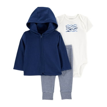 Carter's Child of Mine Baby Boy Cardigan Outfit Set, 3-Piece Sizes,Preemie-24 Months