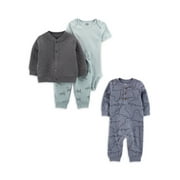 Carter's Child of Mine Baby Boy Cardigan Outfit and Jumpsuit Set, 4-Piece, Sizes 0-24M